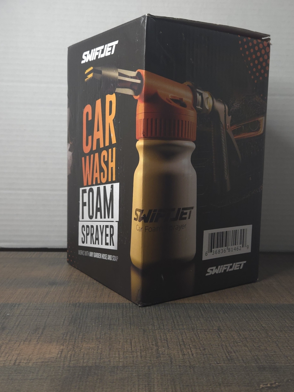 SwiftJet Car Wash Foam Sprayer Kit - Garden Hose Foam Cannon with Microfiber Mi